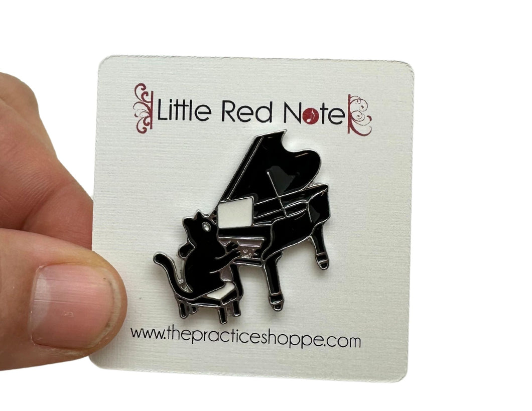 Grand Piano Cat Enamel Pin