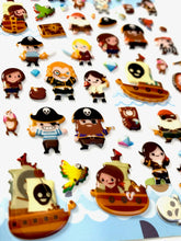 Load image into Gallery viewer, Funny Treasure Island Puffy Stickers
