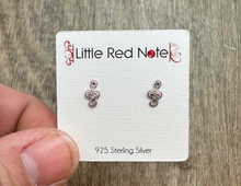 Load image into Gallery viewer, 925 Sterling Silver Treble Heart Earrings - Pink
