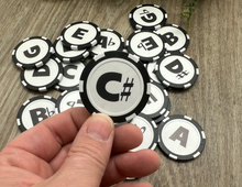 Load image into Gallery viewer, Music Alphabet Practice Chips
