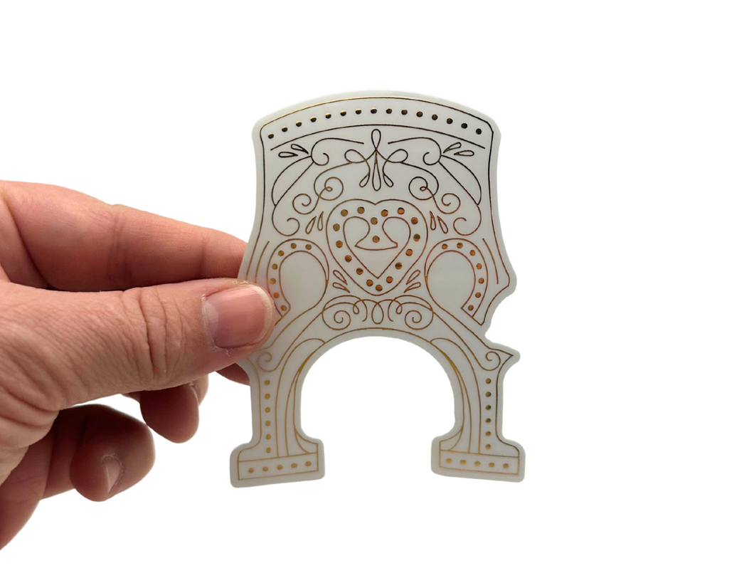 PS Gold Foil Cello Bridge Sticker