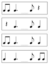 Load image into Gallery viewer, Dotted Quarter Note Rhythm Cards (Digital Download)
