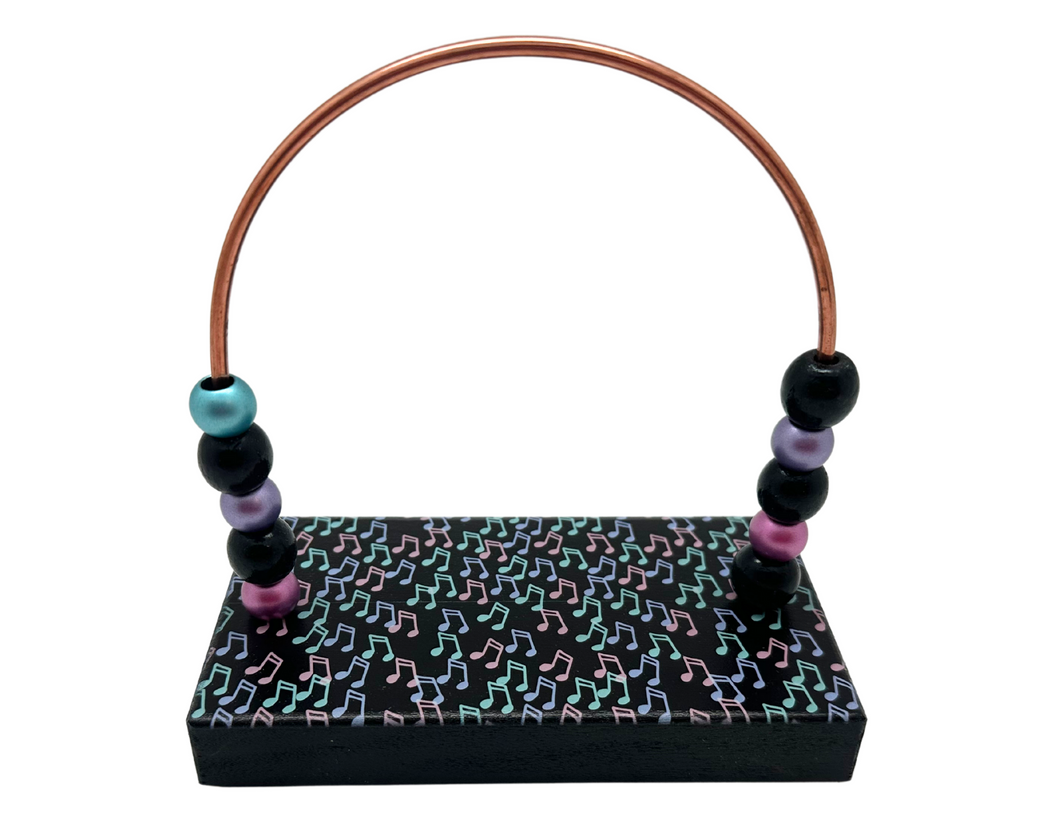 Black Music Pastel Notes Bead Counter