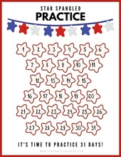 Load image into Gallery viewer, Star Spangled Practice Charts (Digital Download)
