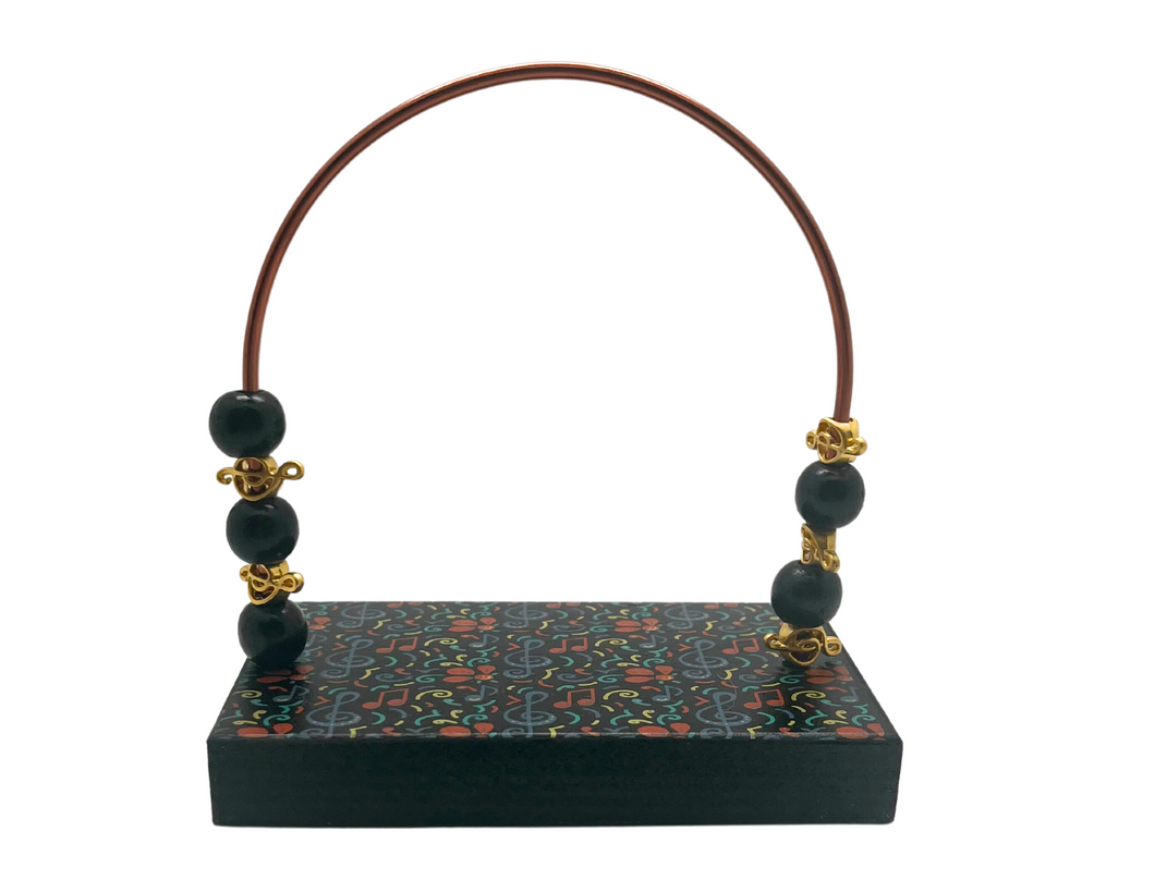 Black Music and Flowers Doodle Bead Counter