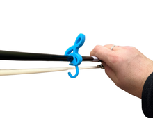 Load image into Gallery viewer, Treble Clef Bow Stopper - Blue
