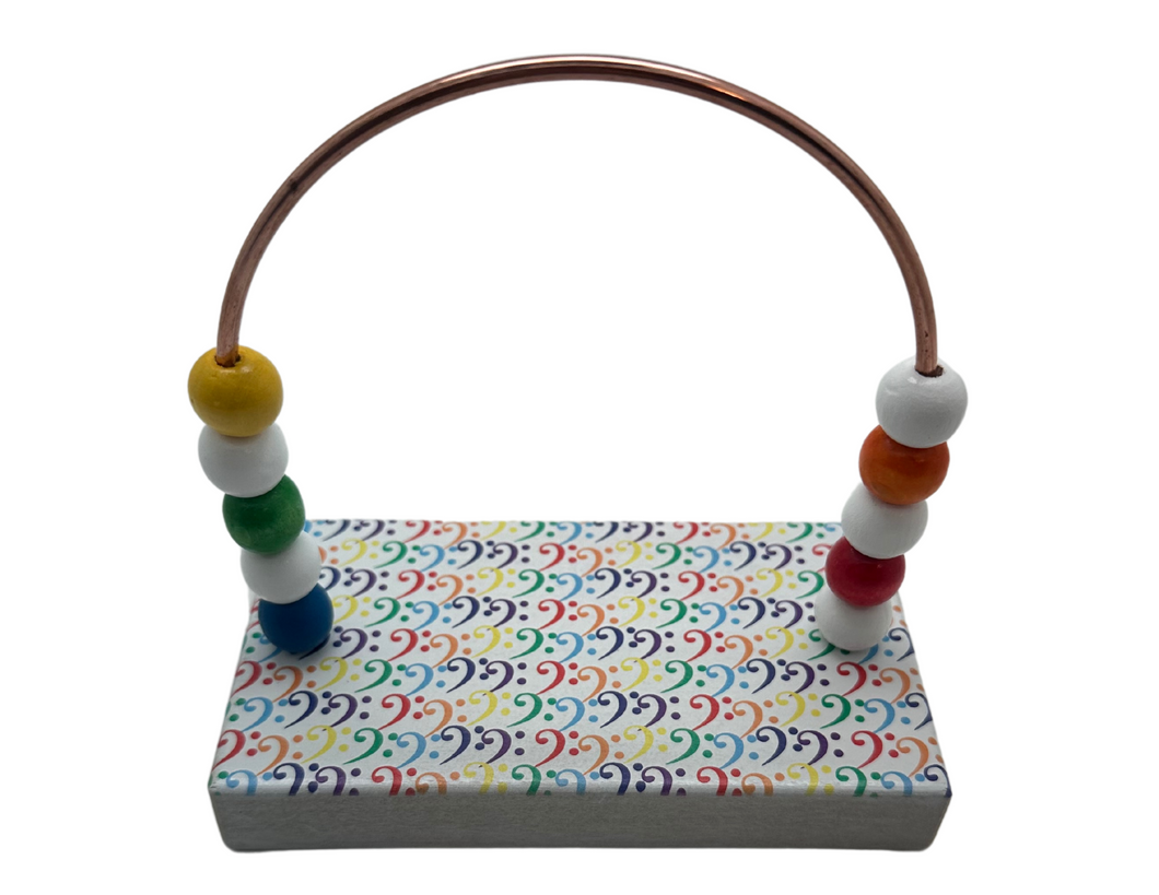 Rainbow Clefs Bass Bead Counter