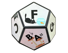 Load image into Gallery viewer, Mega Music Dice - Kitty cat 12-sided die
