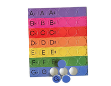 Load image into Gallery viewer, Foldable Music Staff Magnetic White Board Bundle - RAINBOW magnets
