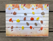 Load image into Gallery viewer, Autumn Leaves Magnetic Staff White Board
