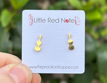 Load image into Gallery viewer, Stainless Steel PS Post Earrings Violin Viola Cello - Gold
