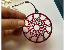 Load image into Gallery viewer, Treble Clef Circle Acrylic Ornament
