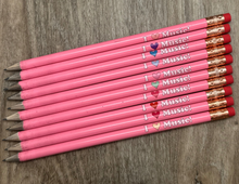 Load image into Gallery viewer, I Heart Music Pencils - Pink
