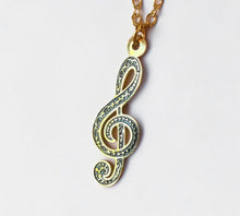 Load image into Gallery viewer, PS Stainless Steel Treble Clef Necklace
