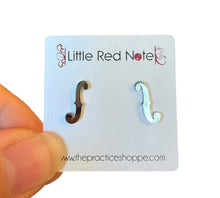 Load image into Gallery viewer, Stainless Steel PS Post Earrings F Holes
