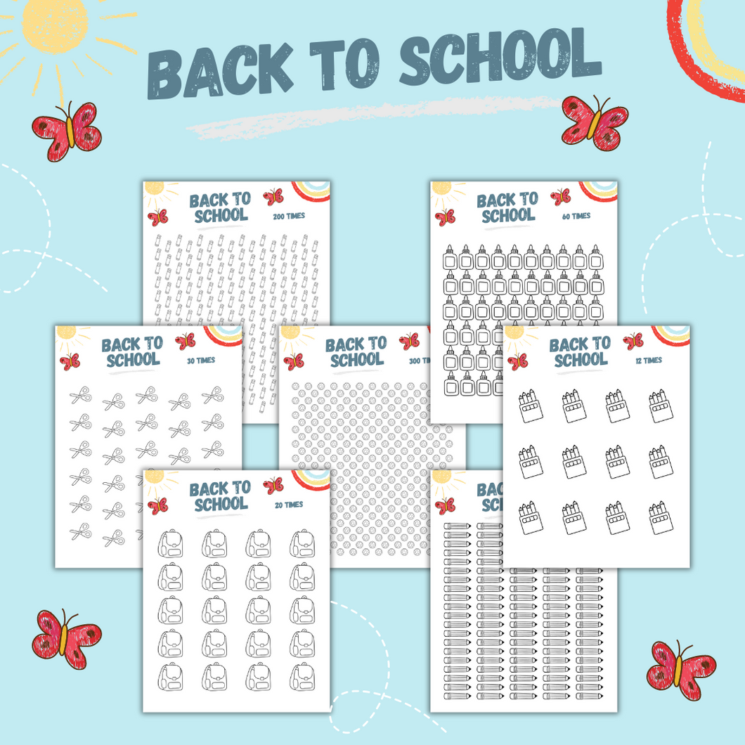 Back to School Practice Chart (Digital Download)