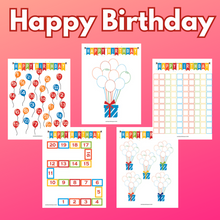 Load image into Gallery viewer, Happy Birthday Practice Charts (Digital Download)
