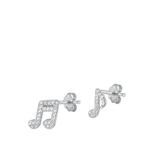 Load image into Gallery viewer, 925 Sterling Silver CZ Asymmetrical Earrings
