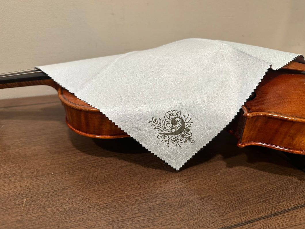 Instrument Cleaning Cloth - Floral Clefs