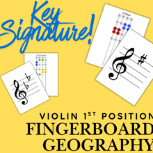 Load image into Gallery viewer, Key Signature Finger Geography for Violin 1st Position (Digital Download)
