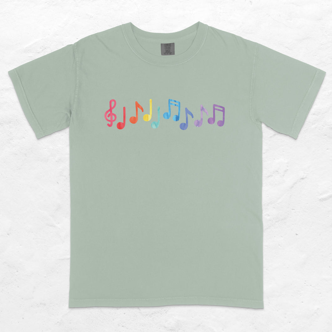 Watercolor Notes Comfort Colors Tee
