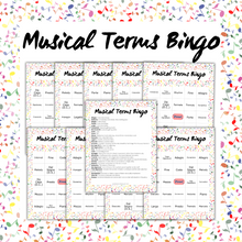 Load image into Gallery viewer, Musical Terms Bingo (Digital Download)
