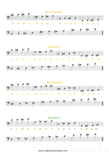 Load image into Gallery viewer, Notes and Positions for Cello
