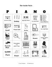 Load image into Gallery viewer, Piano Bingo - The Inside Facts
