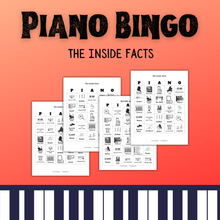 Load image into Gallery viewer, Piano Bingo - The Inside Facts

