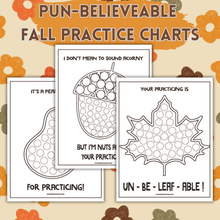 Load image into Gallery viewer, Pun-believable Fall Practice Charts (Digital Download)
