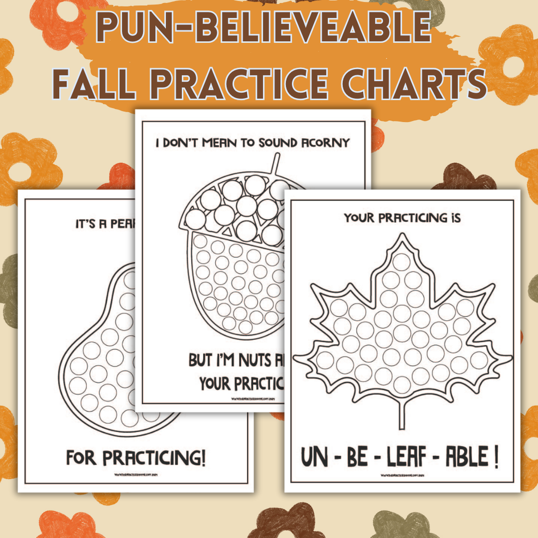 Pun-believable Fall Practice Charts (Digital Download)