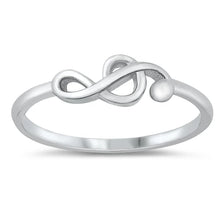 Load image into Gallery viewer, 925 Sterling Silver Treble Clef Sideways Ring
