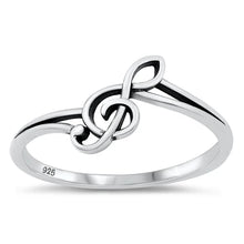 Load image into Gallery viewer, 925 Sterling Silver Slanted Treble Ring
