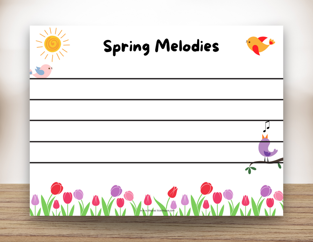 Spring Melodies Magnetic White Board