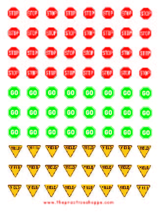 PS Sheet Traffic Signs Stickers