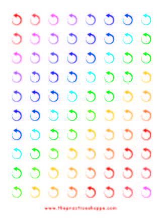 PS Sheet Circle Arrow Stickers