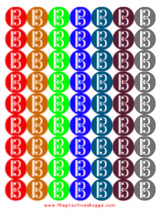 PS Sheet Colorful Alto Clef Stickers