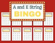 Load image into Gallery viewer, Violin A and E String Bingo (Digital Download)
