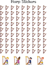Load image into Gallery viewer, PS Sheet Harp Stickers
