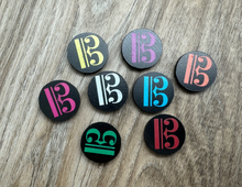 Load image into Gallery viewer, 1&quot; Black Alto Clef Magnets - set of 8
