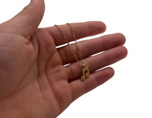 Load image into Gallery viewer, Stainless Steel Glitter Beamed Eighth Notes Necklace
