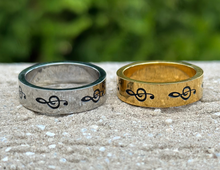 Load image into Gallery viewer, Stainless Steel Treble Clef Ring
