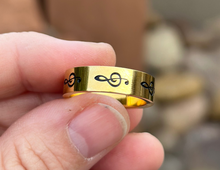 Load image into Gallery viewer, Stainless Steel Treble Clef Ring
