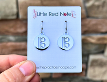 Load image into Gallery viewer, Dangle Fish Hook Stainless Steel Earrings Alto Clef Disc
