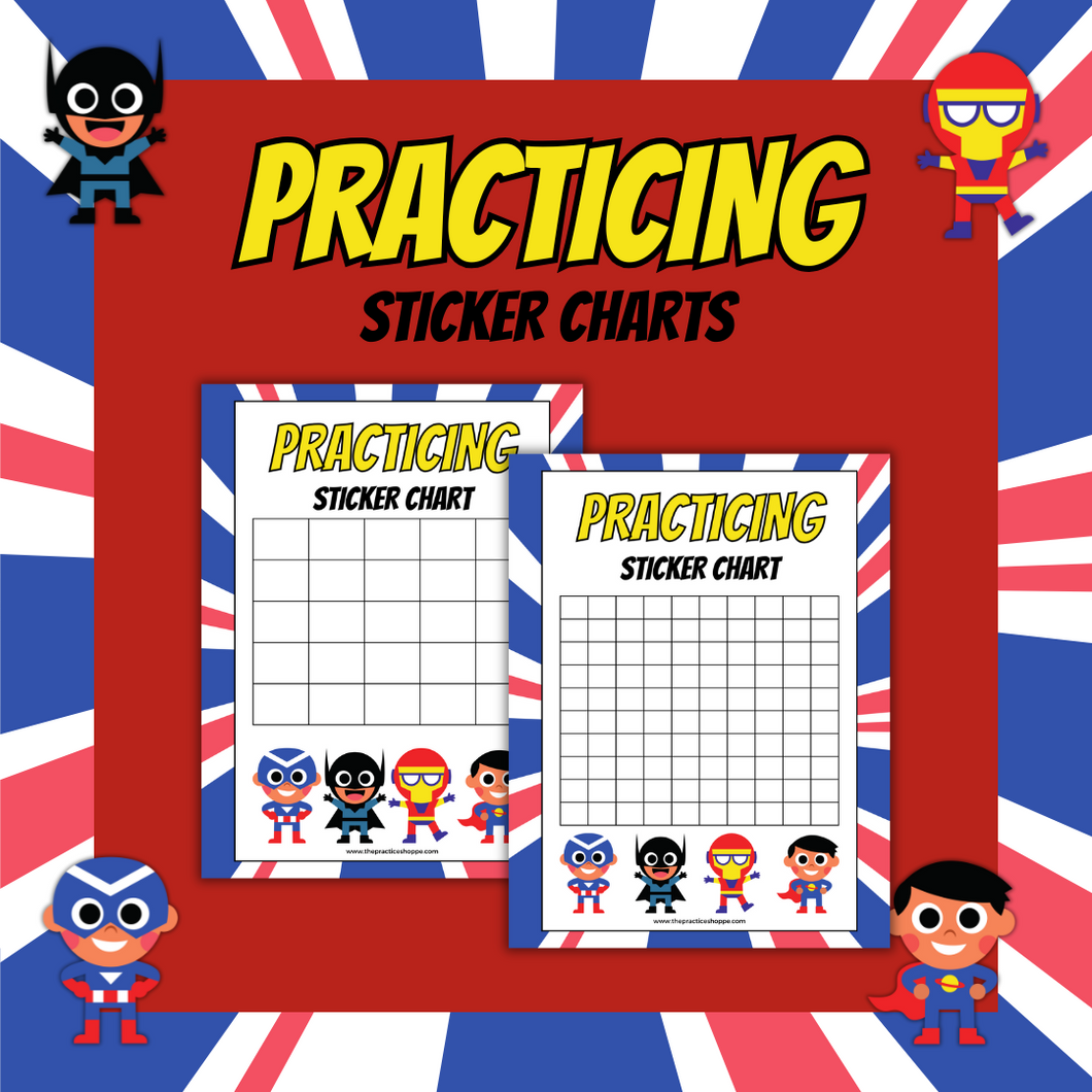 Practicing Sticker Chart (Digital Download)