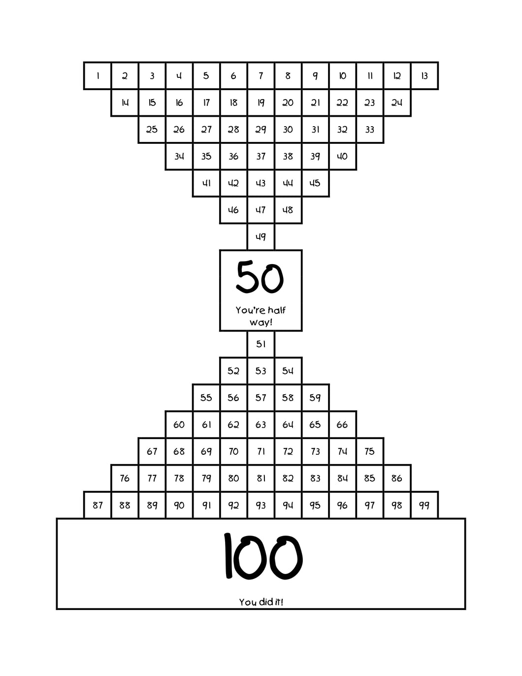 50 to 100 Hourglass (Digital Download)