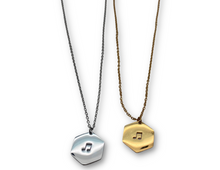 Load image into Gallery viewer, PS Stainless Steel Hexagon Notes Necklace
