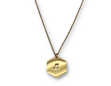 Load image into Gallery viewer, PS Stainless Steel Hexagon Notes Necklace
