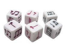 Load image into Gallery viewer, 16 mm Triple Meter Notes Dice Variety - set of 6
