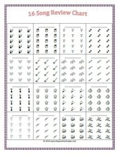 Load image into Gallery viewer, 12 &amp; 16 Song Review Charts Bundle (Digital Download)
